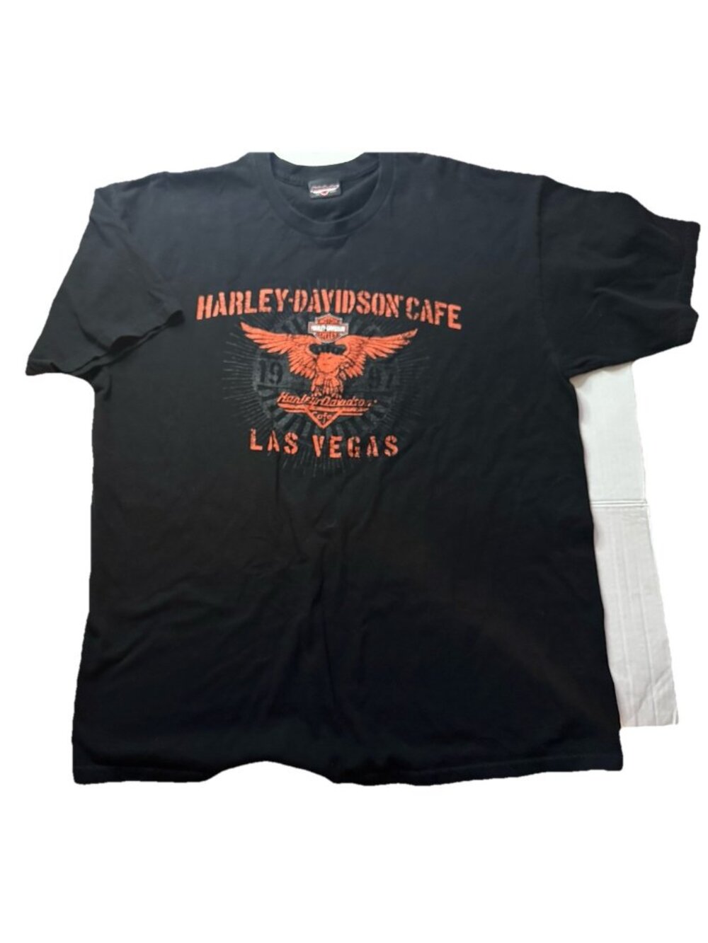 Harley Davidson T Shirt Mens X-Large Cafe Las Vegas Eagle 1997 Theme Bold Letter